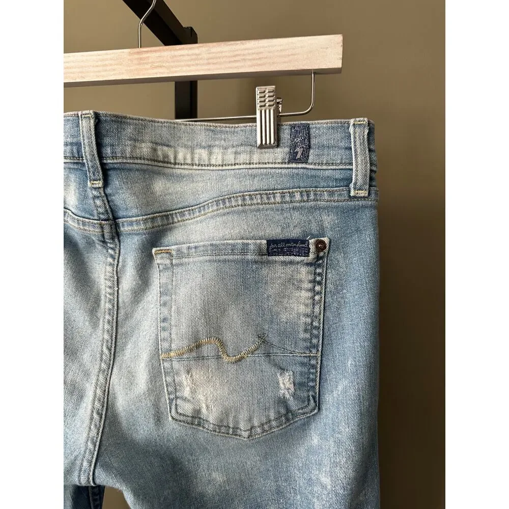 7 For All Mankind Josefina Skinny Boyfriend Jeans Size 30 - Picture 4 of 7